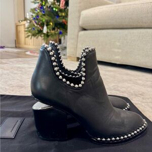 Alexander Wang black studded booties - size 38